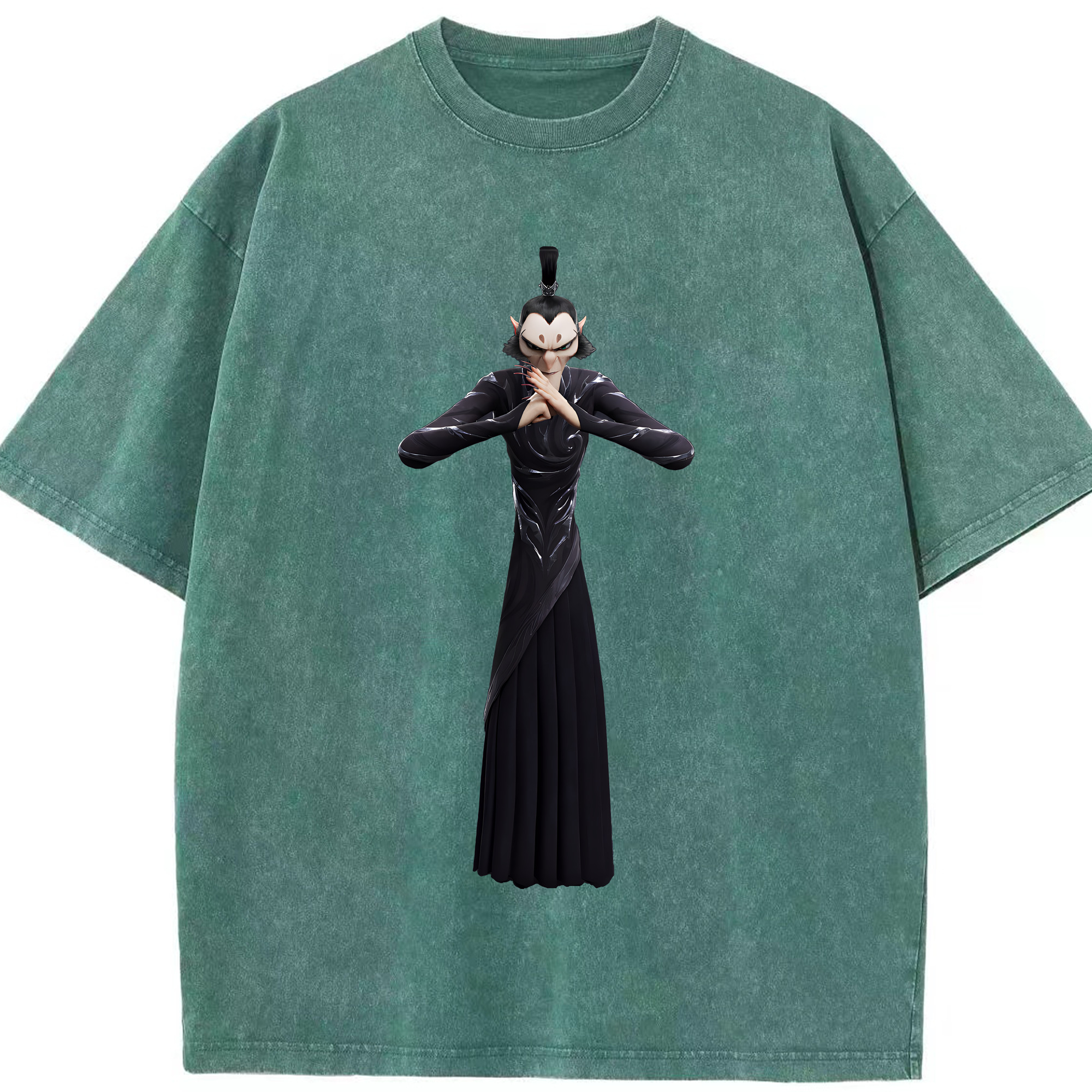 （画像用） Ne Zha 2 ナタ 魔童の大暴れ 綿100% ヴィンテージ風 半袖Tシャツ（フロントプリント）